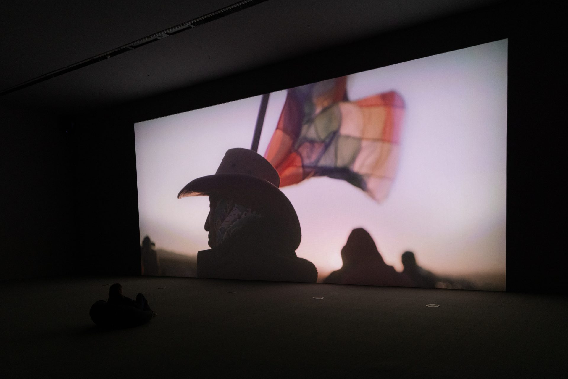 Fly with Pacha, Into the Aerocene, 2017—2023. Installation view from Complementarities at Red Brick Art Museum, Beijing, China, 2024. Curated by Yan Shijie. Photography by Xing Yu. Courtesy Aerocene, the Indigenous Communities of Salinas Grandes and Laguna de Guayatayoc.